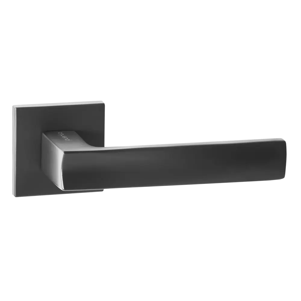 Фото Дверные ручки Puerto Фриттата Slim без запирания цвет черный