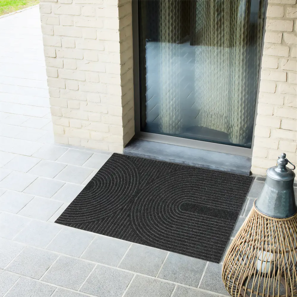 Фото Коврик грязезащитный KREAFORTA Pauline полиэстер 60x90 см цвет черный