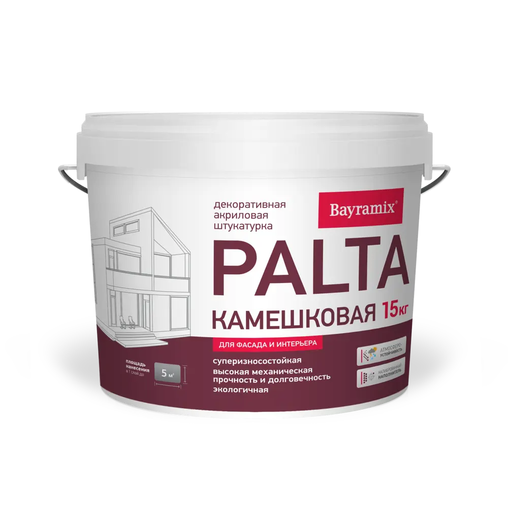 Фото Штукатурка декоративная Bayramix Palta-N в цвете белый 0.5-1 мм 15 кг Фото Штукатурка декоративная Bayramix Palta-N в цвете белый 0.5-1 мм 15 кг