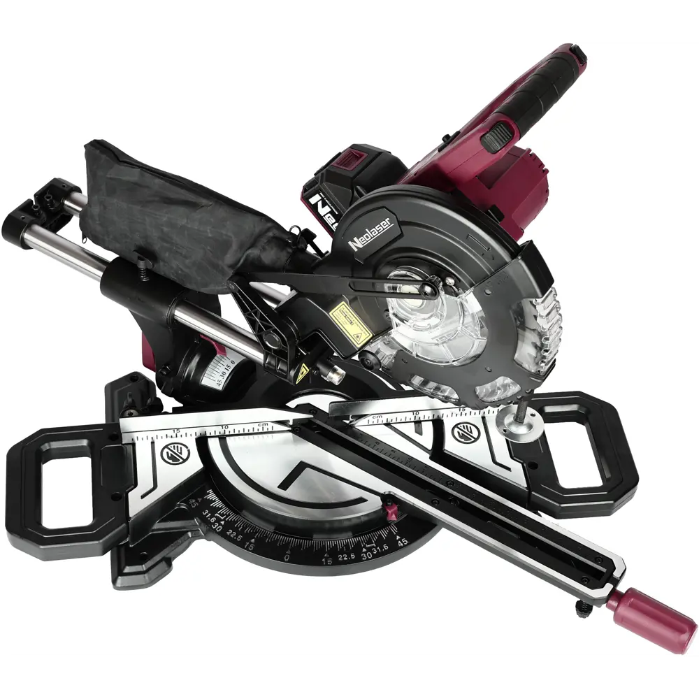 Фото 5 Пила торцовочная аккумуляторная Neolaser NMS-210-S, 20 В Li-ion 4 Ач, 210 мм Фото 5 Пила торцовочная аккумуляторная Neolaser NMS-210-S, 20 В Li-ion 4 Ач, 210 мм