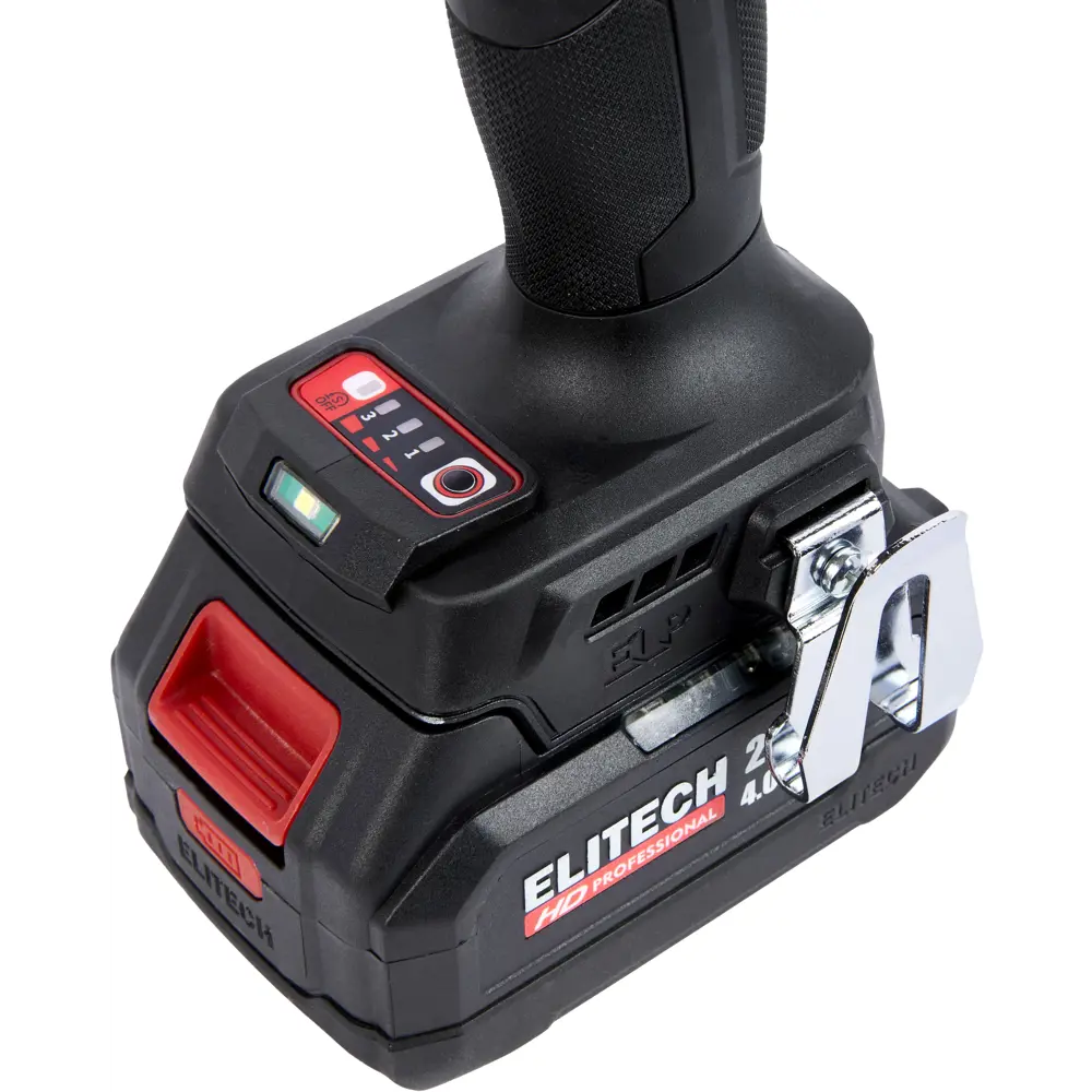 Фото 6 Гайковерт аккумуляторный ударный бесщеточный Elitech HD CW2004SL, 20 В Li-Ion 2x4 Ач 450 Нм