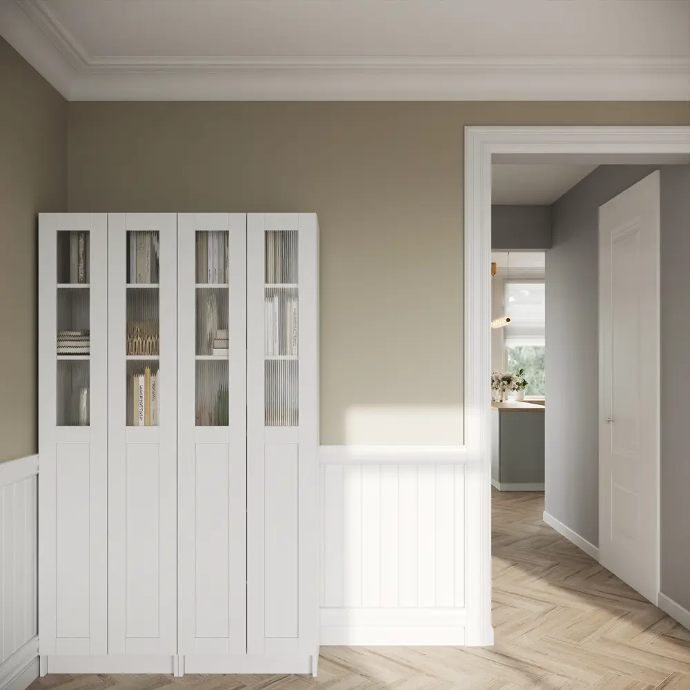 Фото 6 Стеллаж Буккер 60 6 полок 60x201x31.7 см ЛДСП цвет белый Фото 6 Стеллаж Буккер 60 6 полок 60x201x31.7 см ЛДСП цвет белый