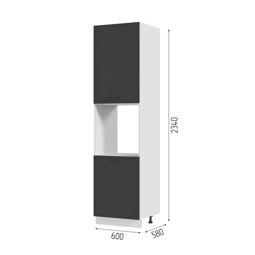 Фото 3 Кухонный шкаф Индира Стендмебель 60 x 81.6 x 47.8 см МДФ цвет темно-серый Фото 3 Кухонный шкаф Индира Стендмебель 60 x 81.6 x 47.8 см МДФ цвет темно-серый