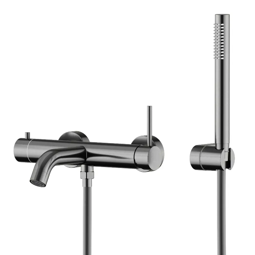 Фото Смеситель для ванны Knotlor SS-23-GM-LM цвет стальной серый