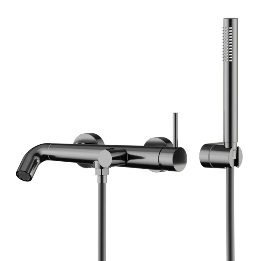 Фото Смеситель для ванны Knotlor SS-32-GM-LM цвет стальной серый