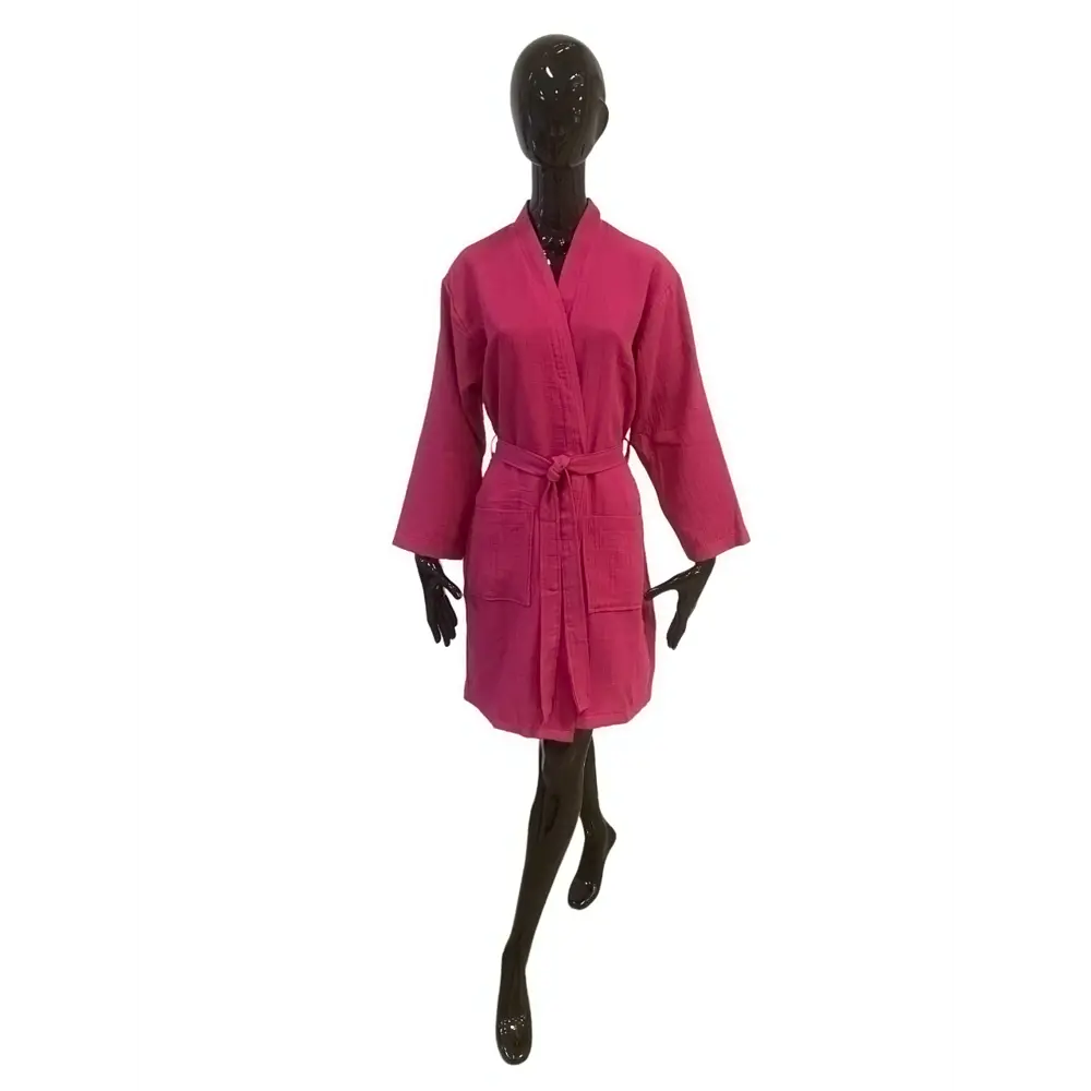 Фото 3 Халат TAC Муслиновый S FUCHSIA цвет фуксия Фото 3 Халат TAC Муслиновый S FUCHSIA цвет фуксия