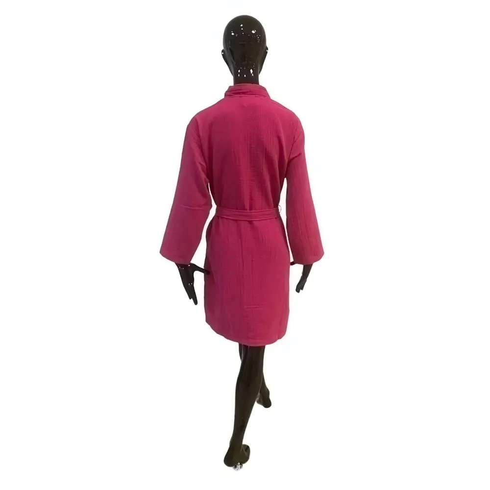 Фото 4 Халат TAC Муслиновый S FUCHSIA цвет фуксия Фото 4 Халат TAC Муслиновый S FUCHSIA цвет фуксия