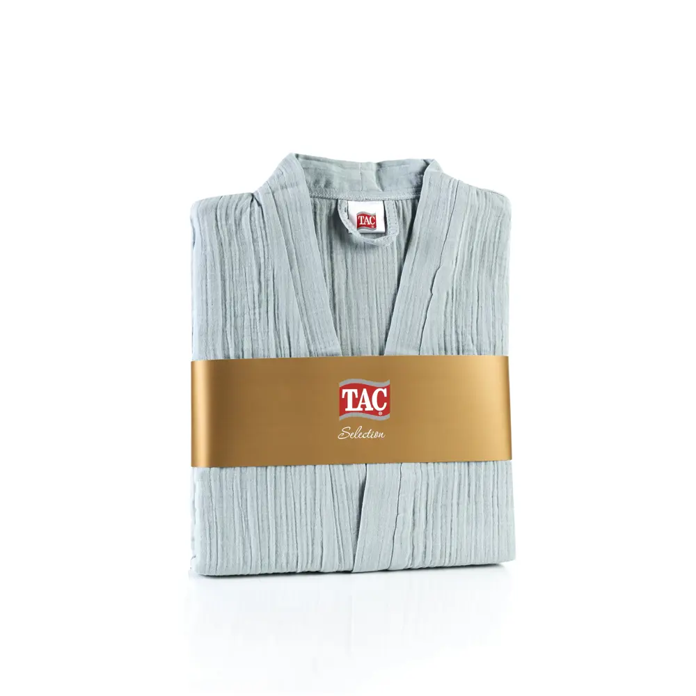 Фото 2 Халат TAC Муслиновый S GREY цвет серый Фото 2 Халат TAC Муслиновый S GREY цвет серый