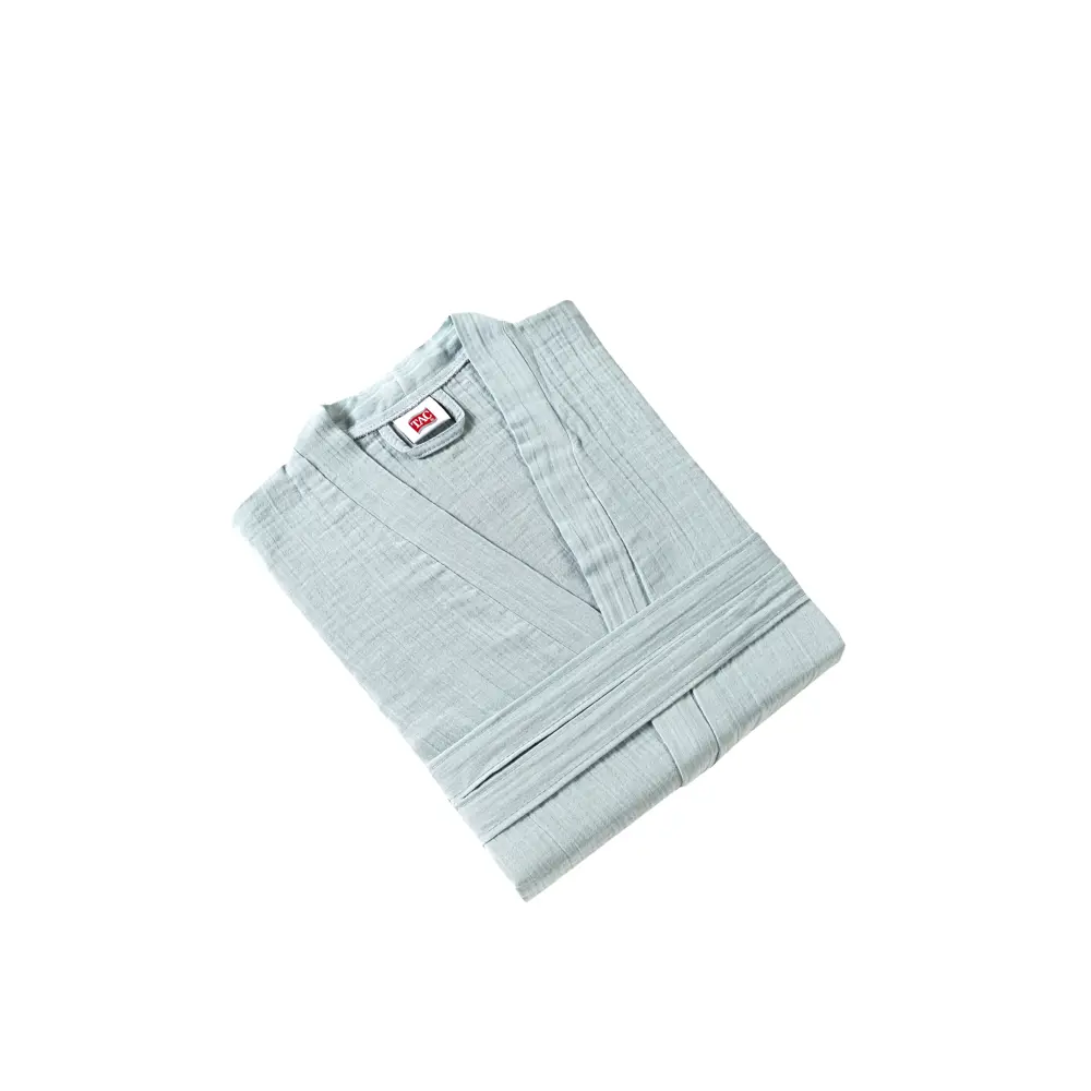 Фото Халат TAC Муслиновый S GREY цвет серый Фото Халат TAC Муслиновый S GREY цвет серый