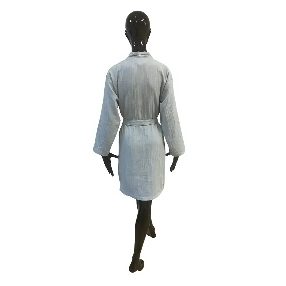 Фото 4 Халат TAC Муслиновый S GREY цвет серый Фото 4 Халат TAC Муслиновый S GREY цвет серый