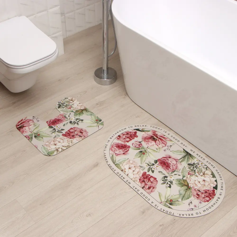 Фото 3 Коврик для ванной комнаты ЭТЕЛЬ 9829444 78x48см цвет бежевый Фото 3 Коврик для ванной комнаты ЭТЕЛЬ 9829444 78x48см цвет бежевый