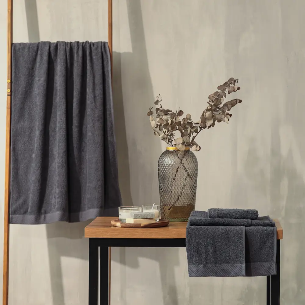 Фото 6 Набор маxровыx полотенец LoveLife Natural graphite 3 шт: 70x130, 50x80, 30x50 см Фото 6 Набор маxровыx полотенец LoveLife Natural graphite 3 шт: 70x130, 50x80, 30x50 см