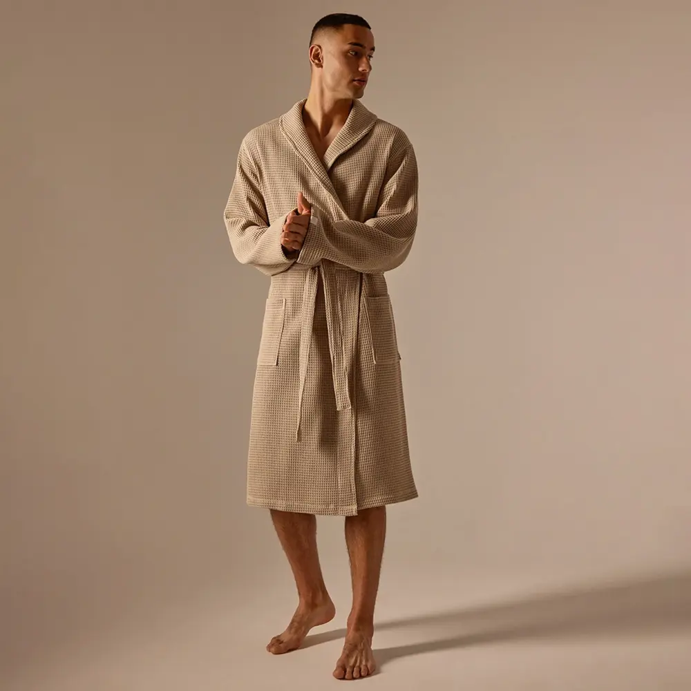 Фото 3 Халат вафельный мужской Sima-Land Home Basic Саббиа размер M