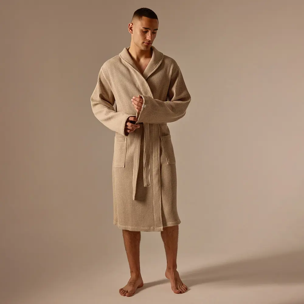Фото Халат вафельный мужской Sima-Land Home Basic Саббиа размер M