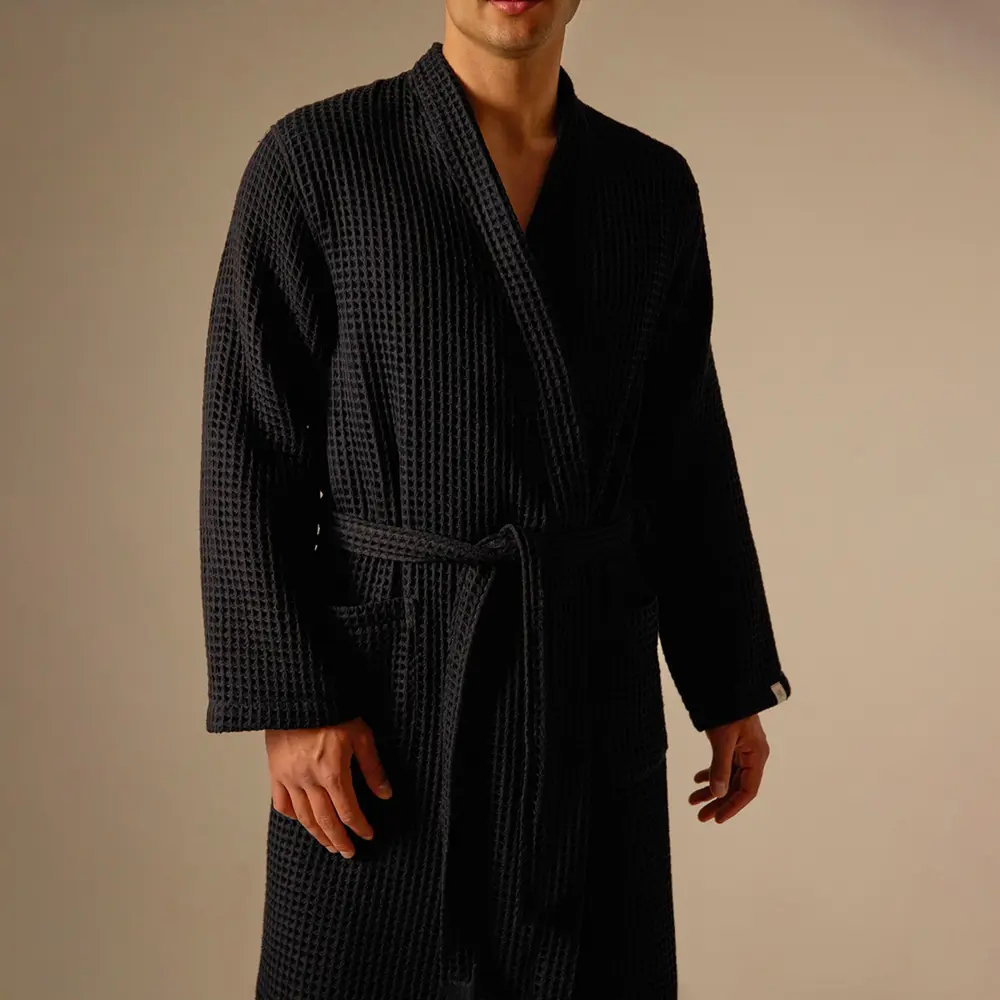 Фото 6 Халат вафельный мужской Sima-Land Home Boho Дарк Маре размер S