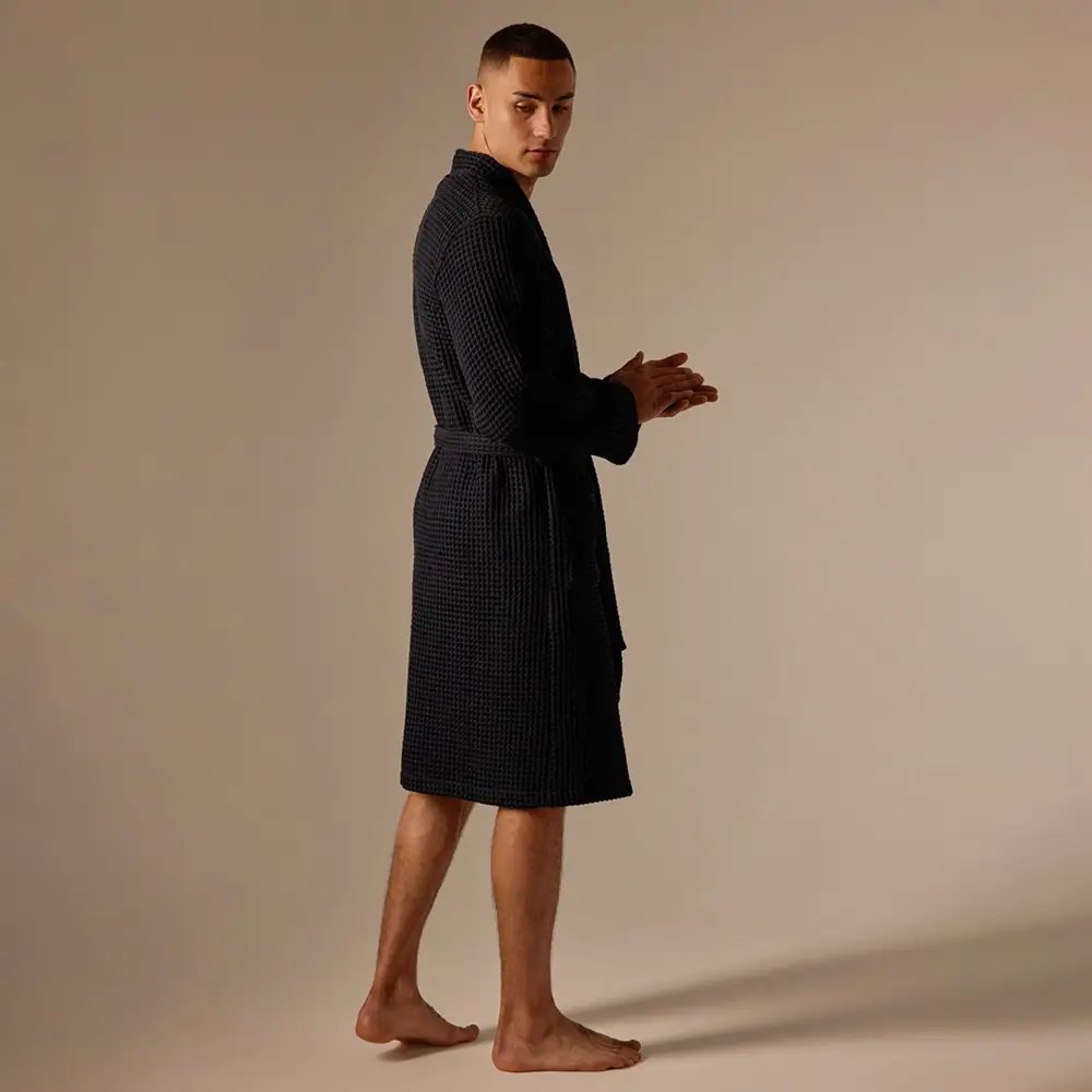 Фото 9 Халат вафельный мужской Sima-Land Home Boho Дарк Маре размер S