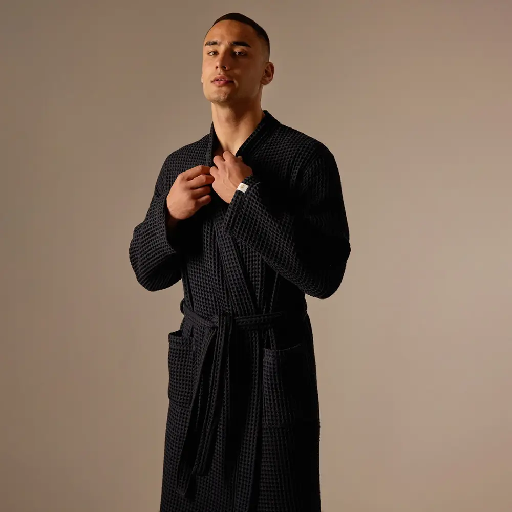 Фото 5 Халат вафельный мужской Sima-Land Home Boho Дарк Маре размер S