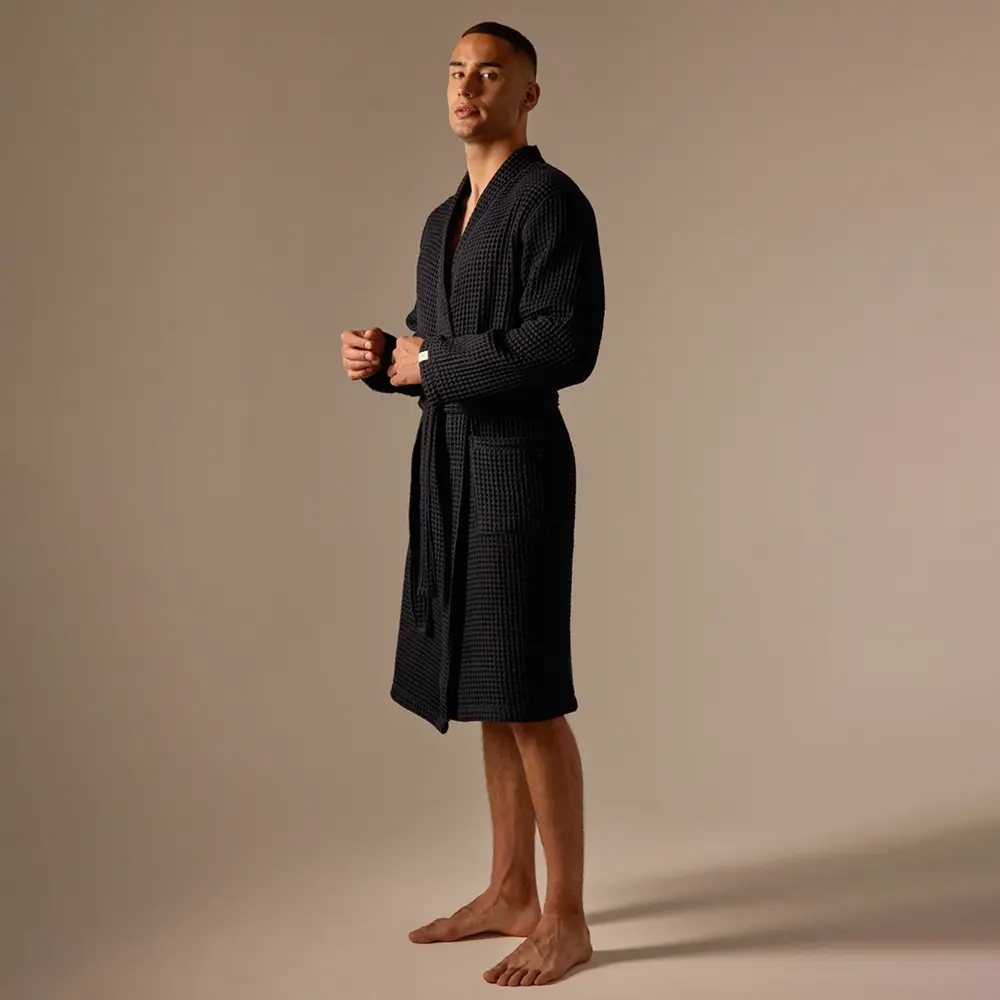 Фото 4 Халат вафельный мужской Sima-Land Home Boho Дарк Маре размер S