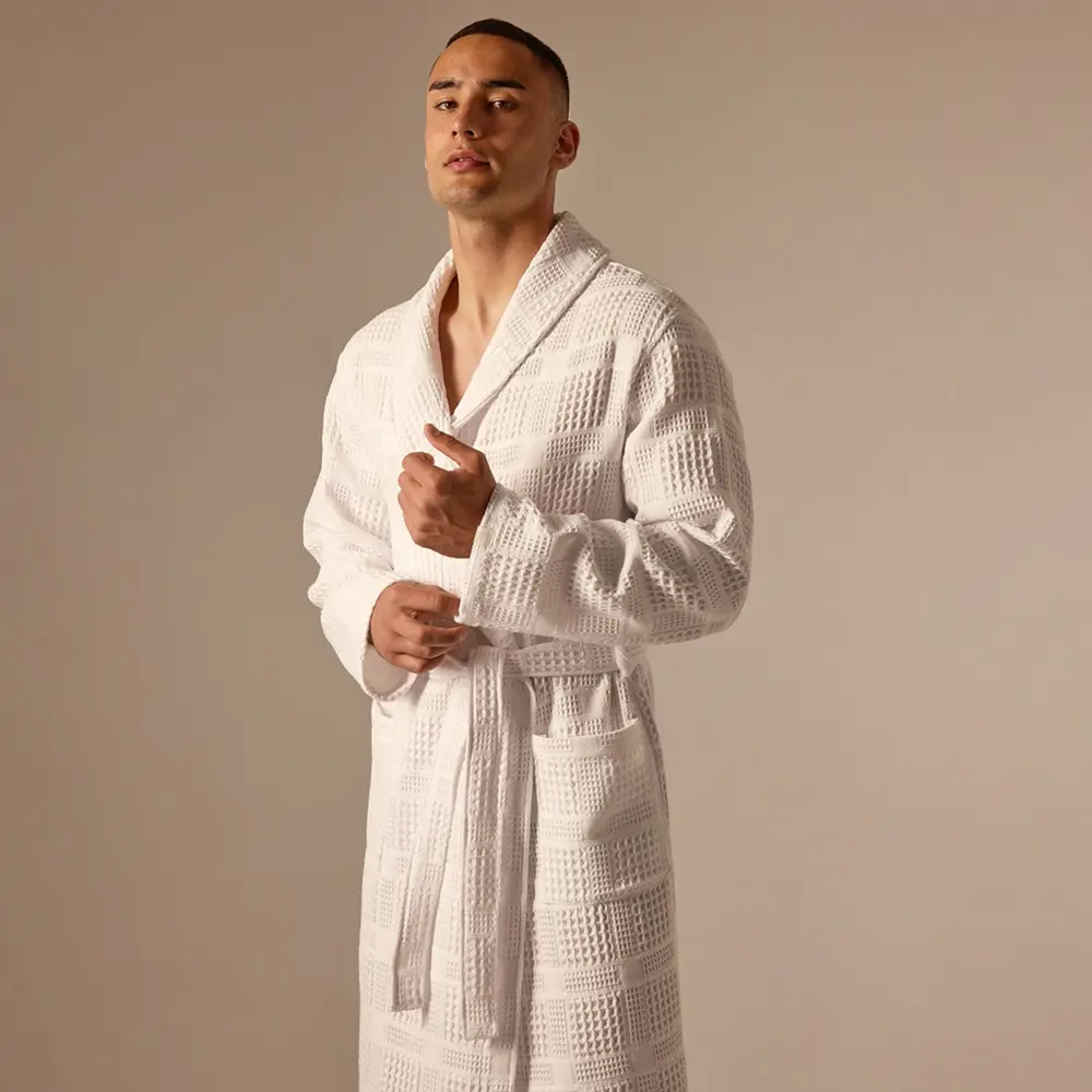 Фото 4 Халат вафельный мужской Sima-Land Home Chess Блан де Блан размер XL Фото 4 Халат вафельный мужской Sima-Land Home Chess Блан де Блан размер XL