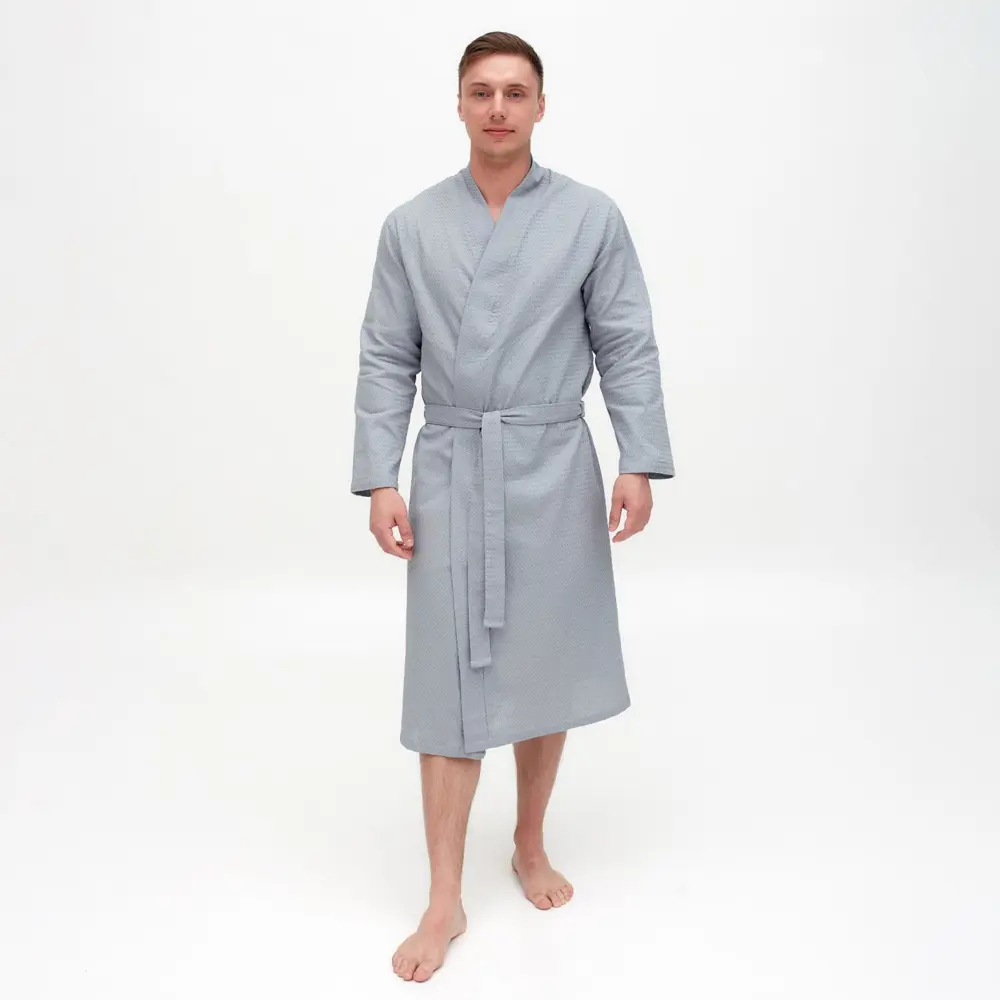 Фото Халат вафельный мужской удлинённый «Экономь и Я 5045748 размер 50-52 Фото Халат вафельный мужской удлинённый «Экономь и Я 5045748 размер 50-52