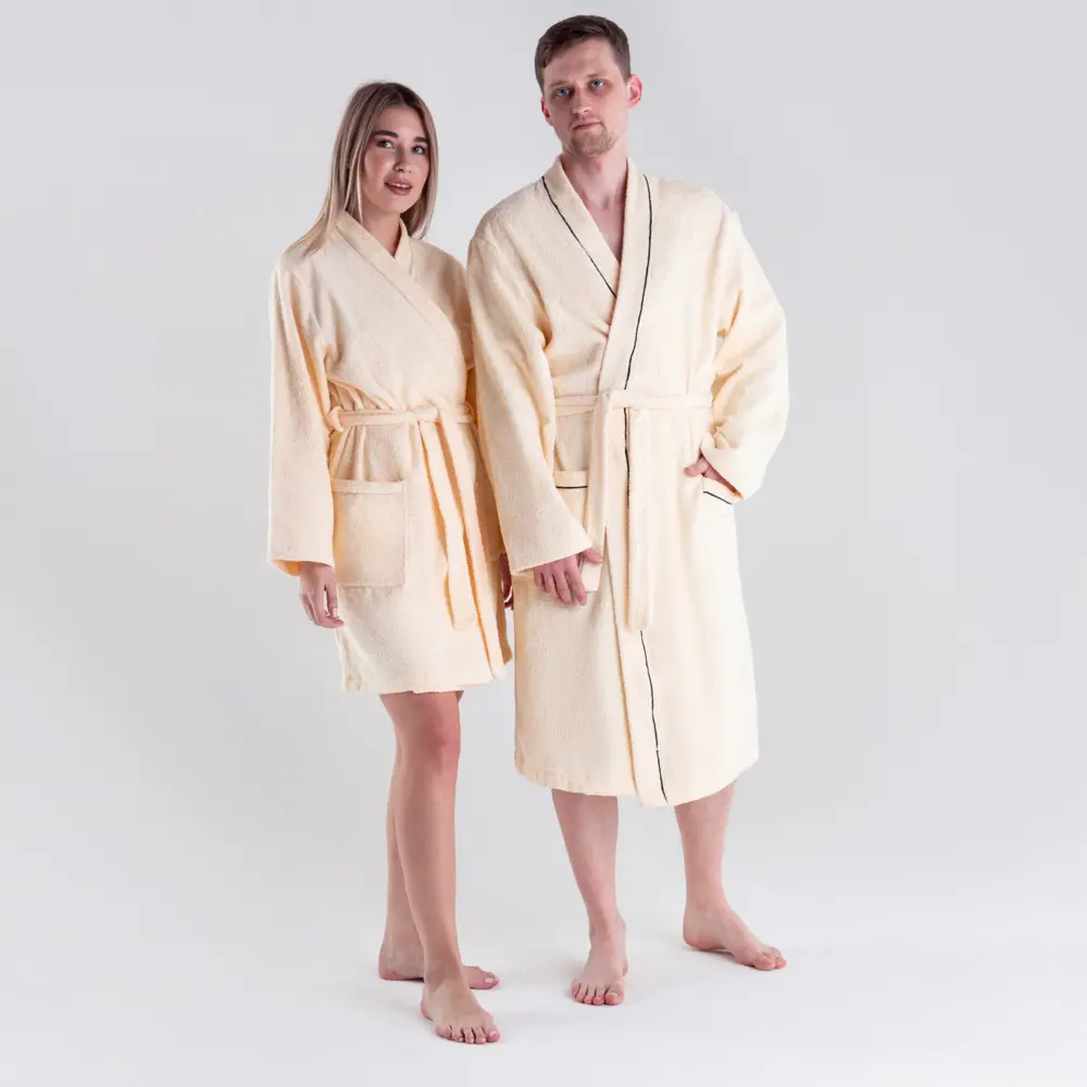 Фото 2 Халат Этель 4572364 размер 56 бежевый Фото 2 Халат Этель 4572364 размер 56 бежевый