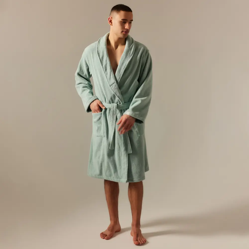 Фото 3 Халат махровый мужской Sima-Land Home Basic Аззура размер L Фото 3 Халат махровый мужской Sima-Land Home Basic Аззура размер L