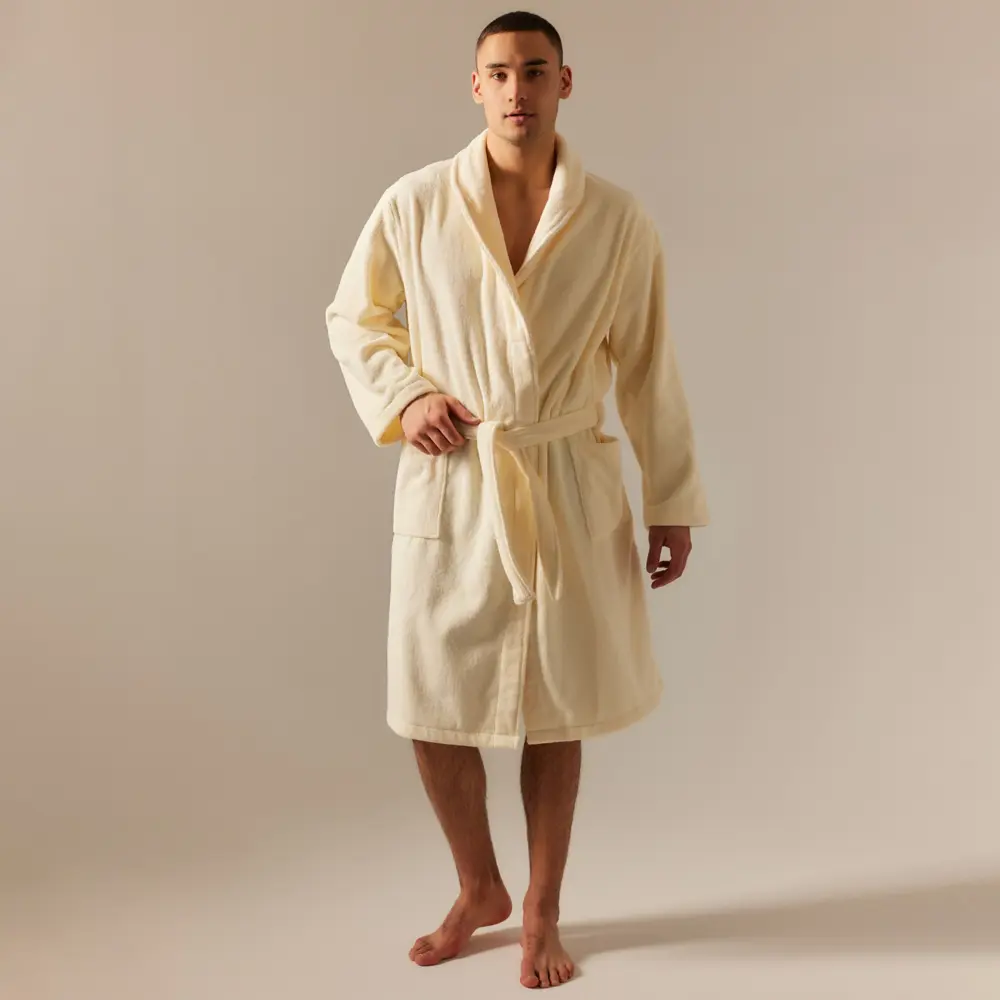 Фото 4 Халат махровый мужской Sima-Land Home Basic Айвори размер S Фото 4 Халат махровый мужской Sima-Land Home Basic Айвори размер S