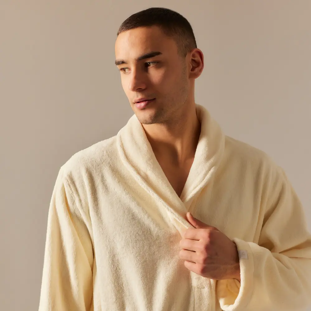 Фото 3 Халат махровый мужской Sima-Land Home Basic Айвори размер XL Фото 3 Халат махровый мужской Sima-Land Home Basic Айвори размер XL