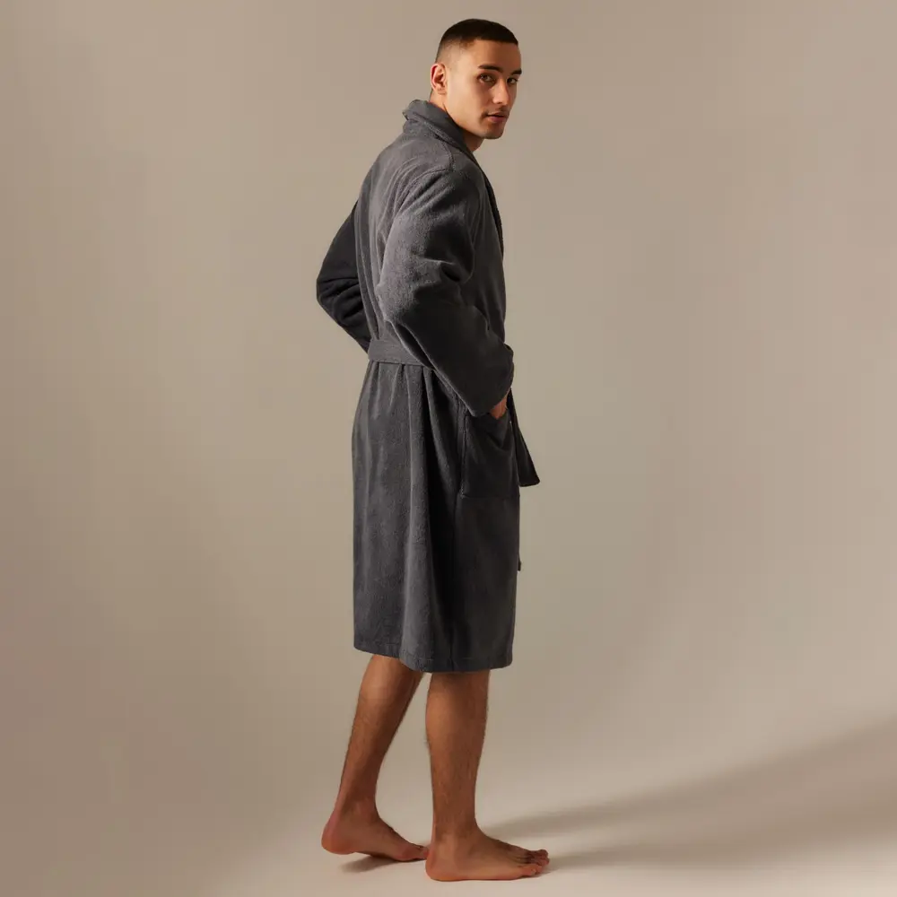 Фото 7 Халат махровый мужской Sima-Land Home Basic Гри Сандре размер S