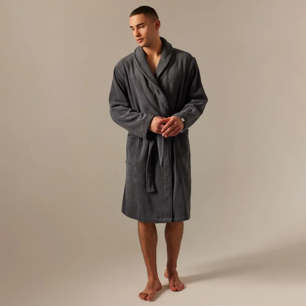 Фото 4 Халат махровый мужской Sima-Land Home Basic Гри Сандре размер S