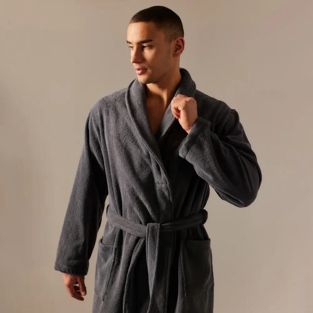 Фото 3 Халат махровый мужской Sima-Land Home Basic Гри Сандре размер S