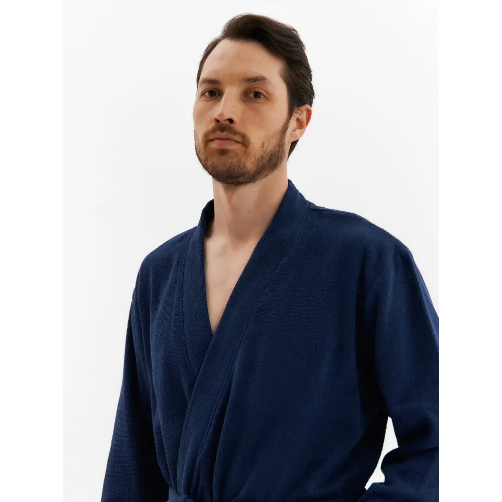 Фото 4 Халат мужской Экономь и Я размер 52-54 цвет тёмно-синий Фото 4 Халат мужской Экономь и Я размер 52-54 цвет тёмно-синий