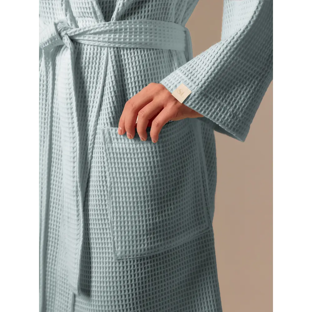 Фото 4 Халат вафельный женский Sima-Land Home Basic Аззура размер XL Фото 4 Халат вафельный женский Sima-Land Home Basic Аззура размер XL