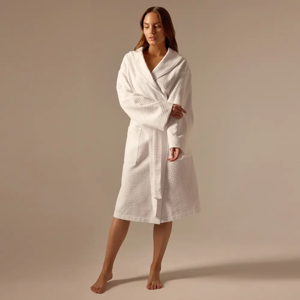 Фото 3 Халат вафельный женский Sima-Land Home Waffle Блан де Блан размер M Фото 3 Халат вафельный женский Sima-Land Home Waffle Блан де Блан размер M