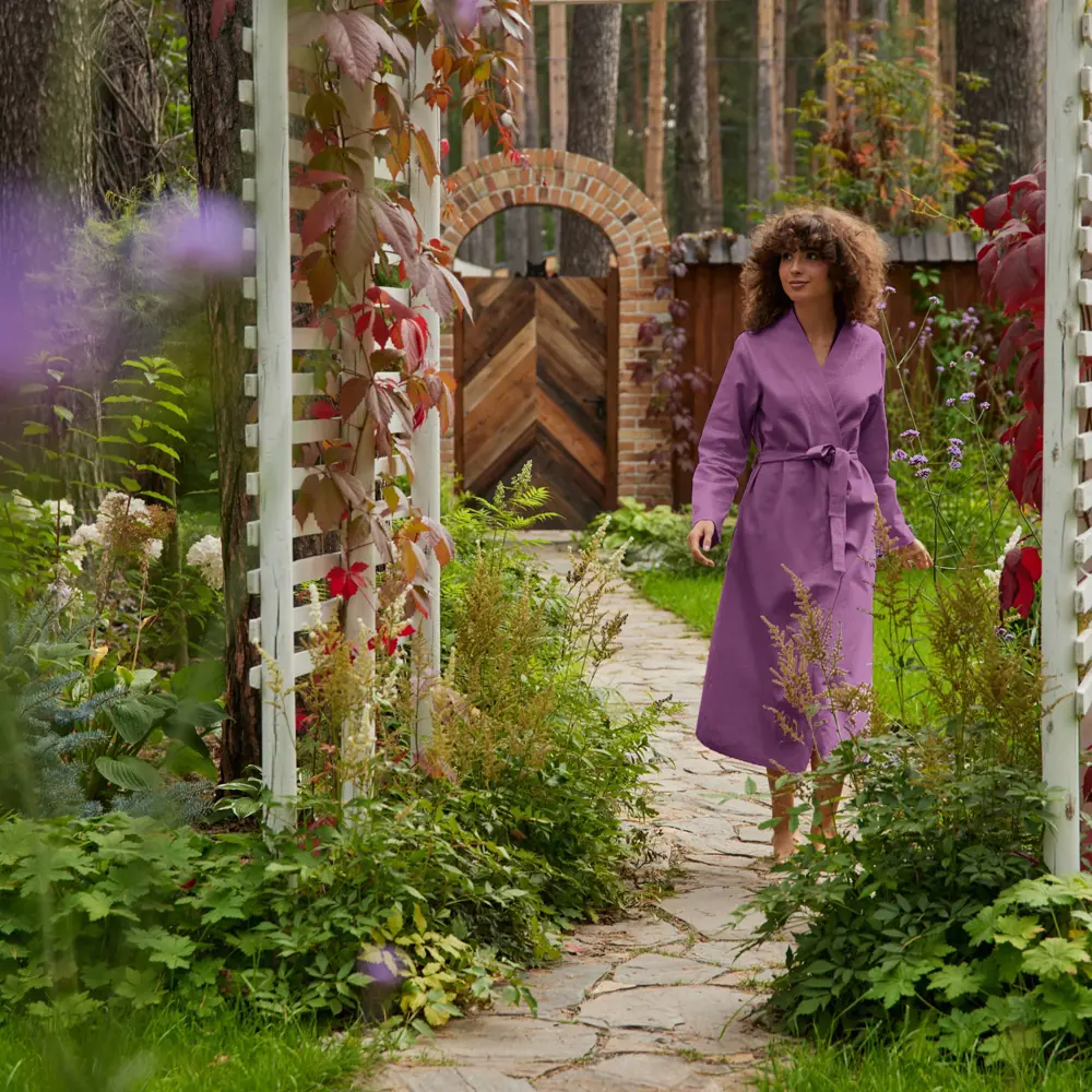 Фото 8 Банный халат Экономь и я 5045779 размер 42-44 цвет фиолетовый Фото 8 Банный халат Экономь и я 5045779 размер 42-44 цвет фиолетовый