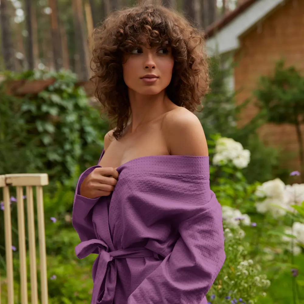 Фото 4 Банный халат Экономь и я 5045779 размер 42-44 цвет фиолетовый Фото 4 Банный халат Экономь и я 5045779 размер 42-44 цвет фиолетовый