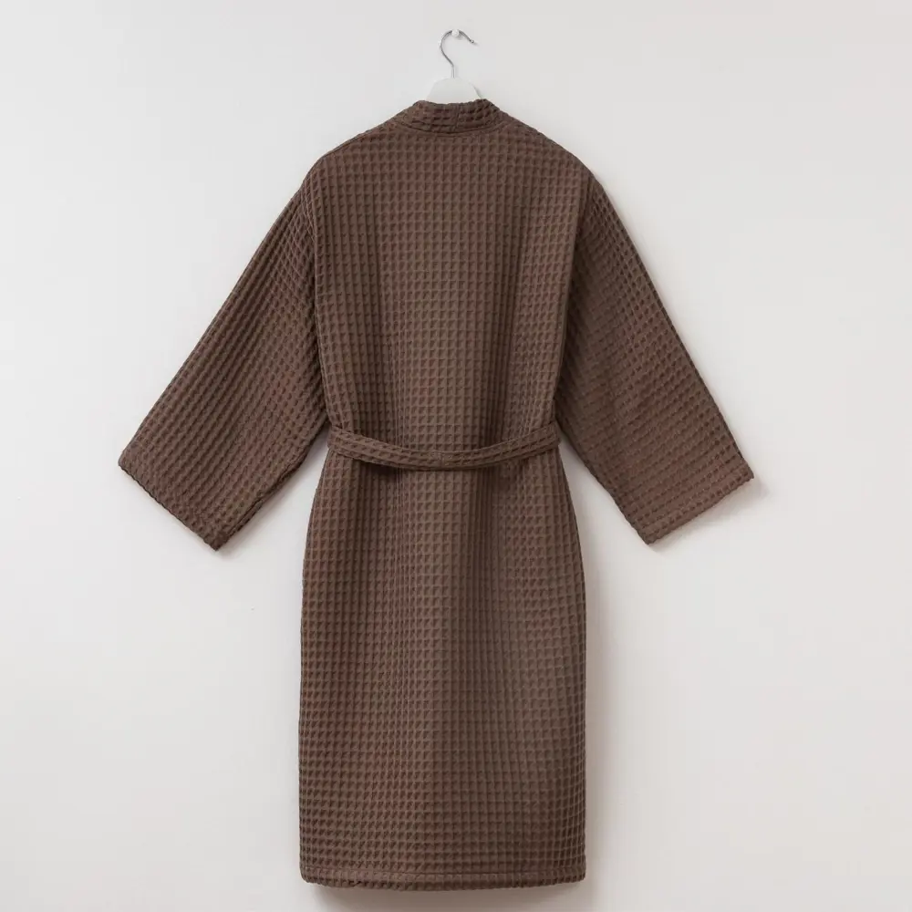 Фото 6 Халат вафельный женский удлиненный Этель 6243557 Boho размер 42-44