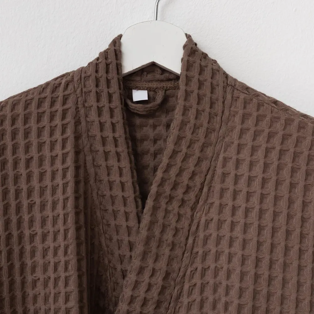 Фото 2 Халат вафельный женский удлиненный Этель 6243557 Boho размер 42-44