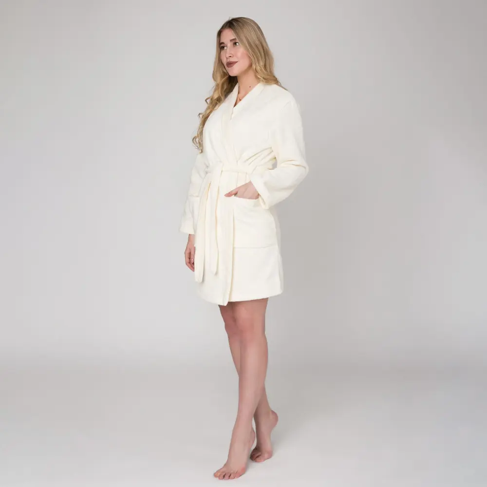 Фото Банный халат Экономь и я 4560896 размер универсальный цвет бежевый Фото Банный халат Экономь и я 4560896 размер универсальный цвет бежевый