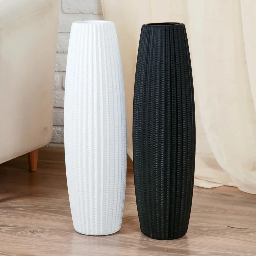 Фото 2 Ваза Сима-ленд Грени бочонок керамика цвет черный 60 см