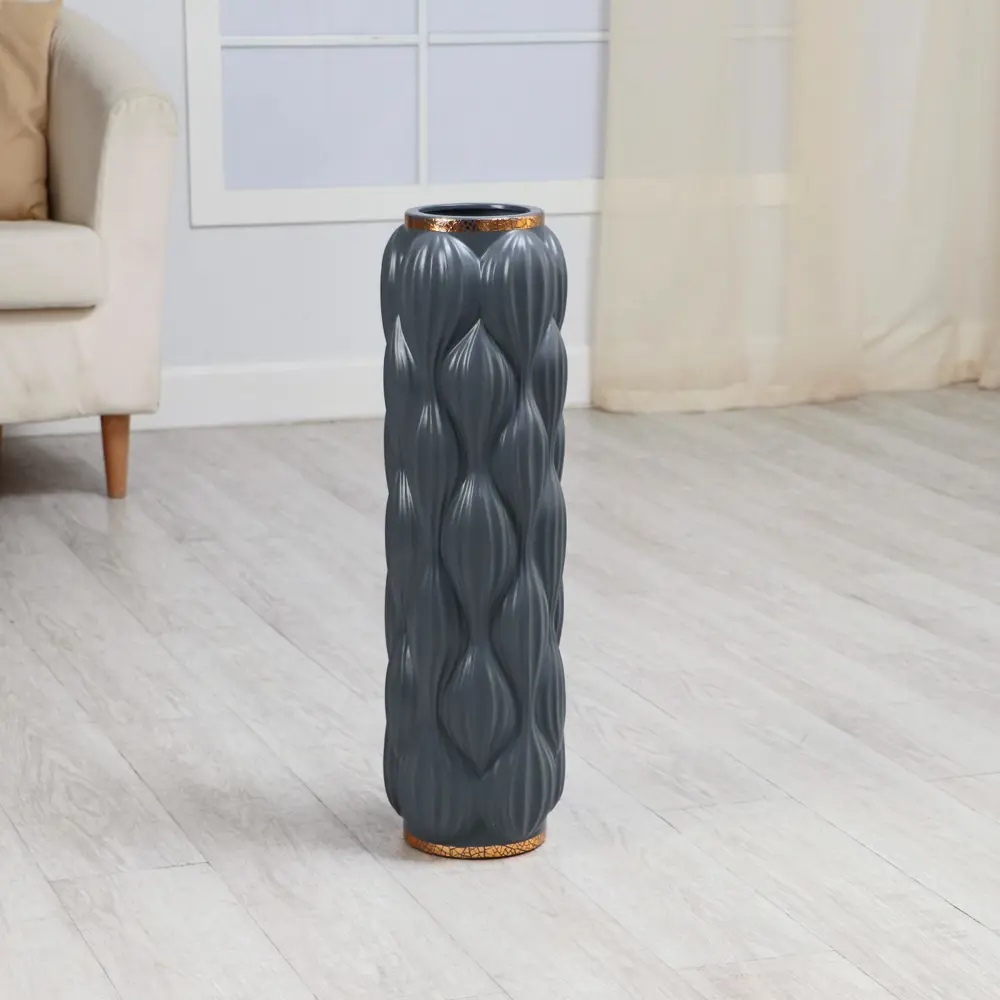 Фото Ваза Сима-ленд Люче керамика цвет серый / серебристый 62 см