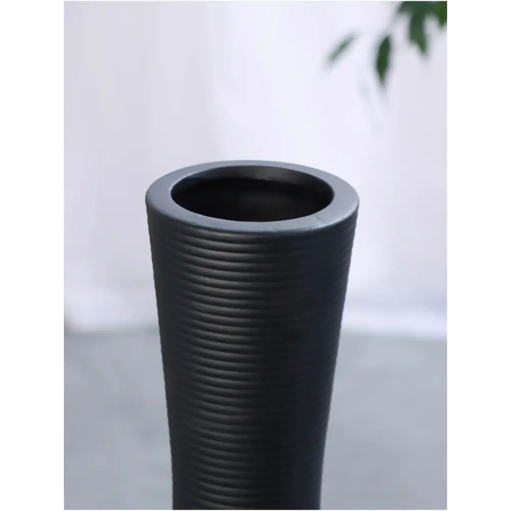 Фото 2 Ваза Сима-ленд Эллис керамика цвет черный 17 см