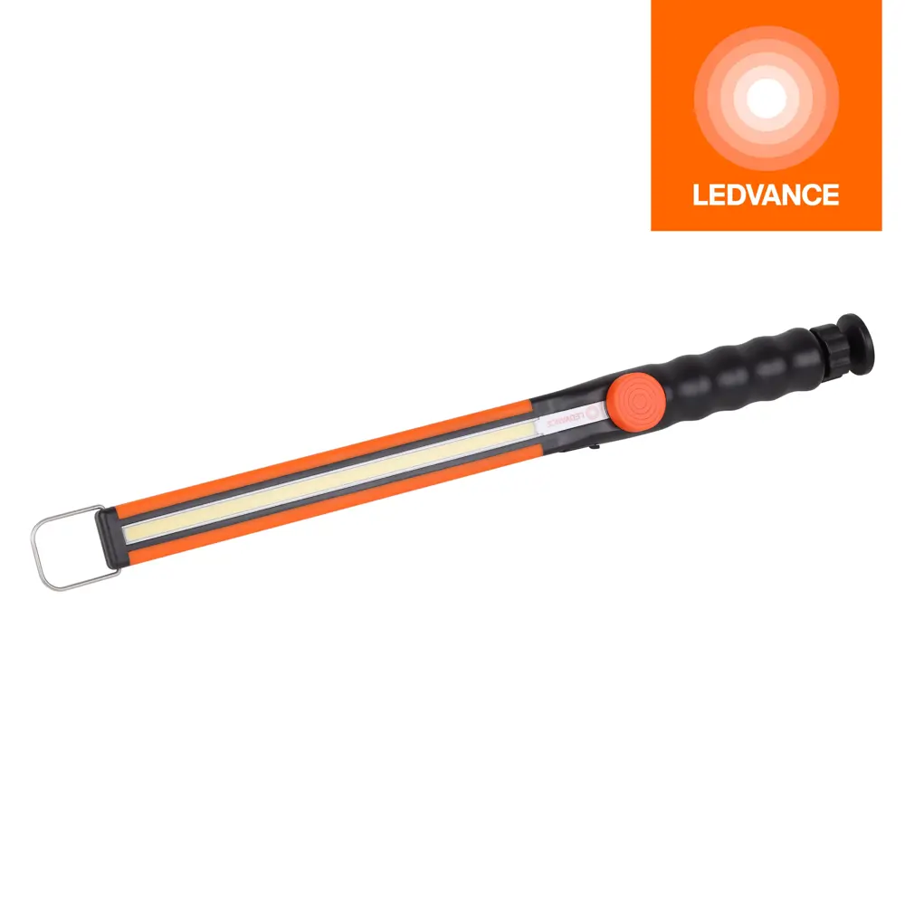 Фото Фонарь ручной Ledvance аккумуляторный led cob 400 лм 5 Вт цвет оранжевый/черный