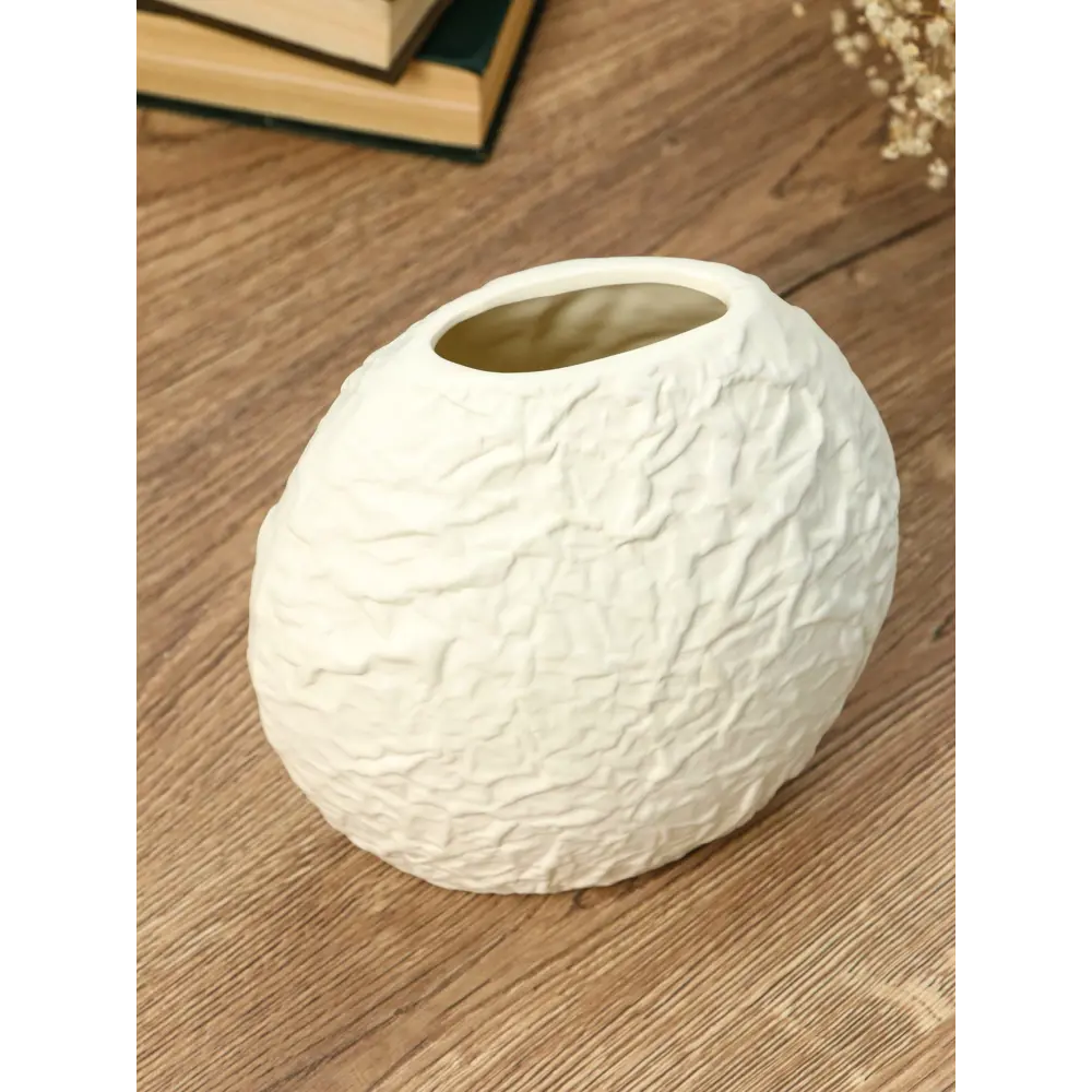 Фото 5 Ваза Сима-ленд Блейз луна керамика цвет белый 10.5 см