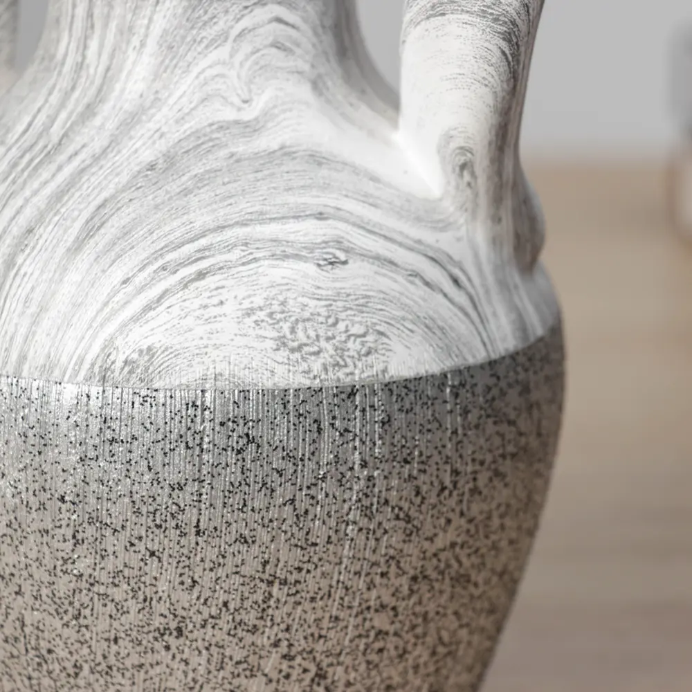 Фото 5 Ваза Сима-ленд Бригэм кувшин керамика цвет серый / серебристый 22 см Фото 5 Ваза Сима-ленд Бригэм кувшин керамика цвет серый / серебристый 22 см