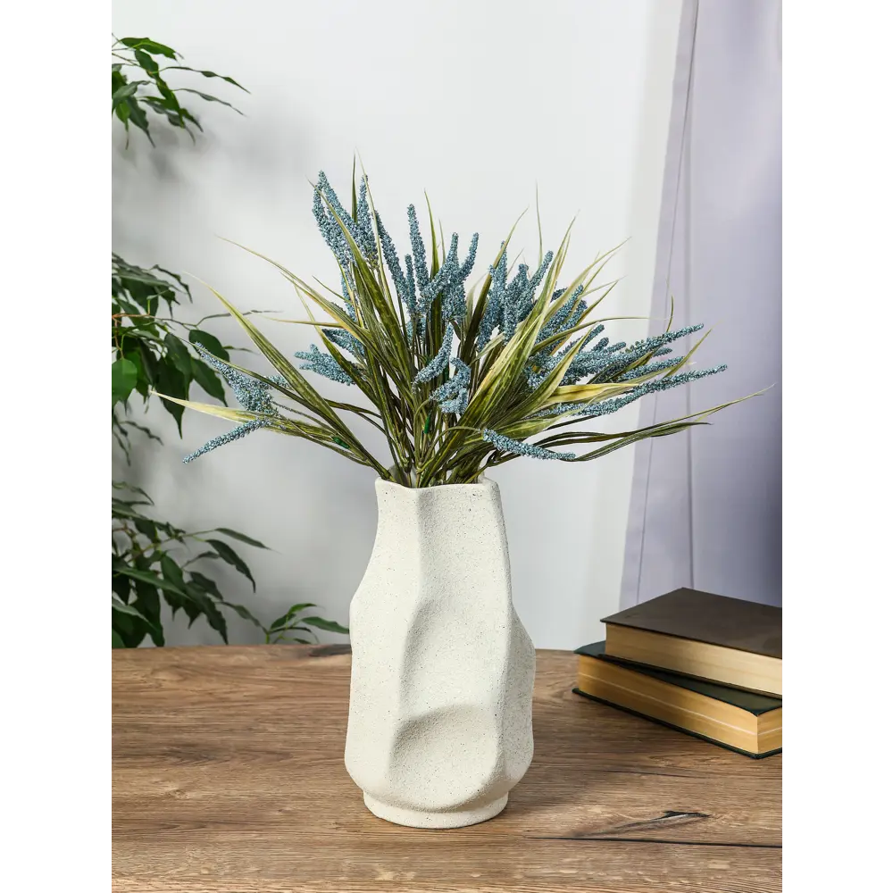 Фото 3 Ваза Сима-ленд Бэрри геометрия керамика цвет белый 26 см Фото 3 Ваза Сима-ленд Бэрри геометрия керамика цвет белый 26 см