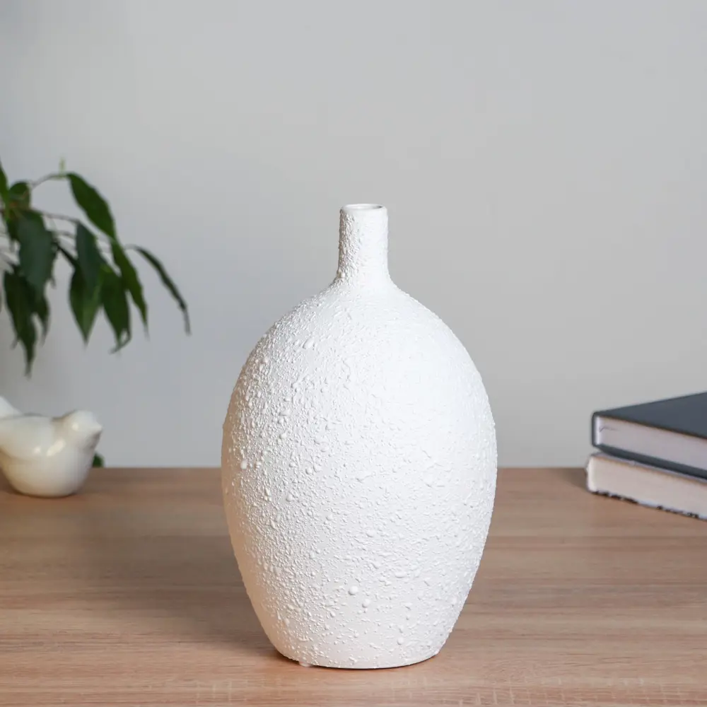 Фото Ваза Сима-ленд Велдон классика керамика цвет белый 24 см