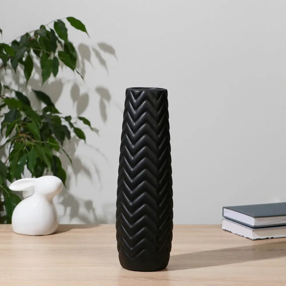 Фото Ваза Сима-ленд Зигзаг керамика цвет разноцветный 34 см