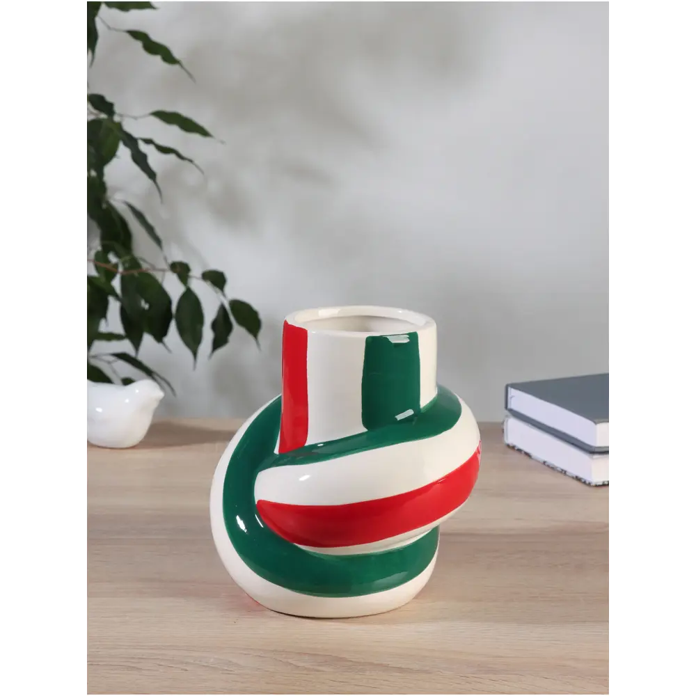 Фото 2 Ваза Take it easy Карамелька керамика цвет бежевый 18 см Фото 2 Ваза Take it easy Карамелька керамика цвет бежевый 18 см