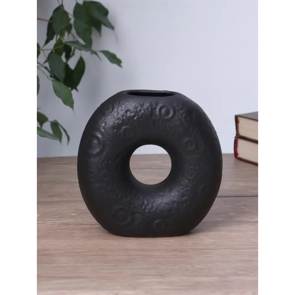 Фото Ваза Сима-ленд Мэйбл керамика цвет черный 19 см